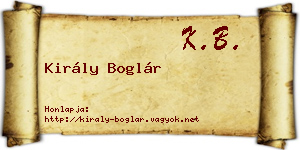 Király Boglár névjegykártya